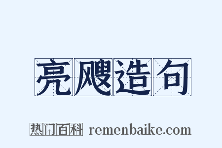 亮飕造句是什么意思的图片